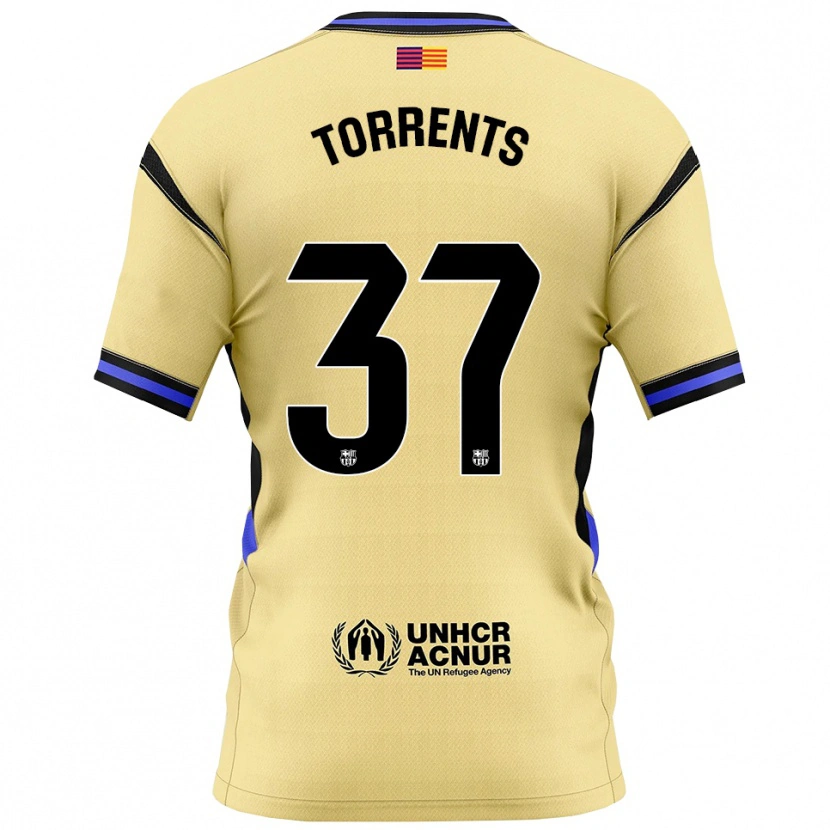 Danxen Niño Camiseta Jofre Torrents #37 Amarillo Negro 2ª Equipación 2025/26 La Camisa