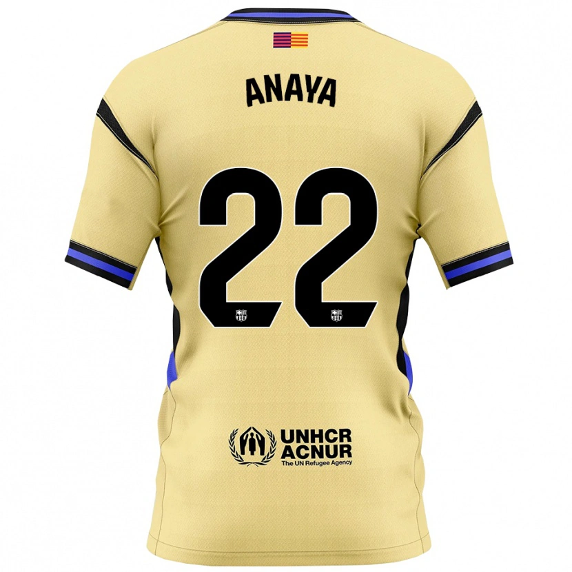 Danxen Niño Camiseta Joan Anaya #22 Amarillo Negro 2ª Equipación 2025/26 La Camisa