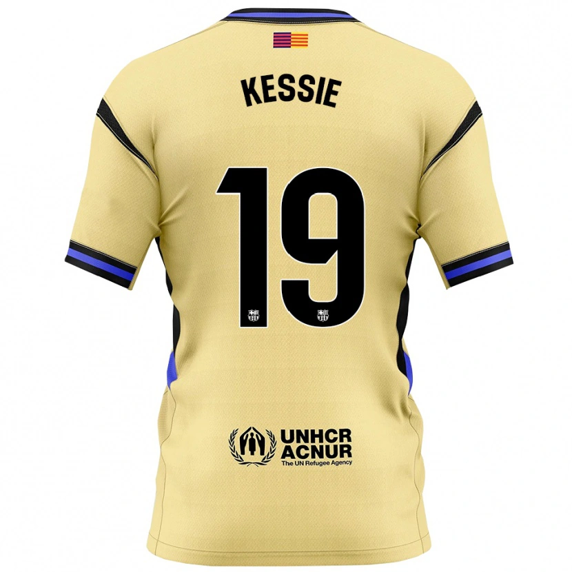 Danxen Niño Camiseta Franck Kessie #19 Amarillo Negro 2ª Equipación 2025/26 La Camisa