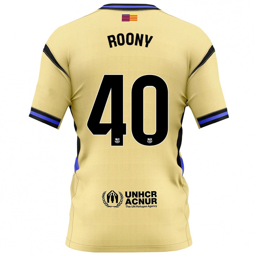 Danxen Niño Camiseta Roony Bardghji #40 Amarillo Negro 2ª Equipación 2025/26 La Camisa