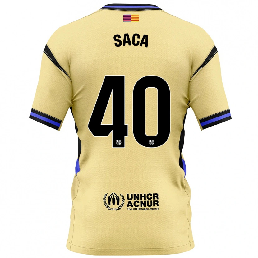 Danxen Niño Camiseta Leo Saca #40 Amarillo Negro 2ª Equipación 2025/26 La Camisa