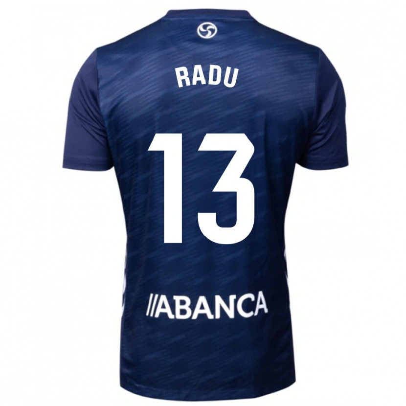 Danxen Niño Camiseta Ionuț Radu #13 Azul Marino Blanco 2ª Equipación 2025/26 La Camisa