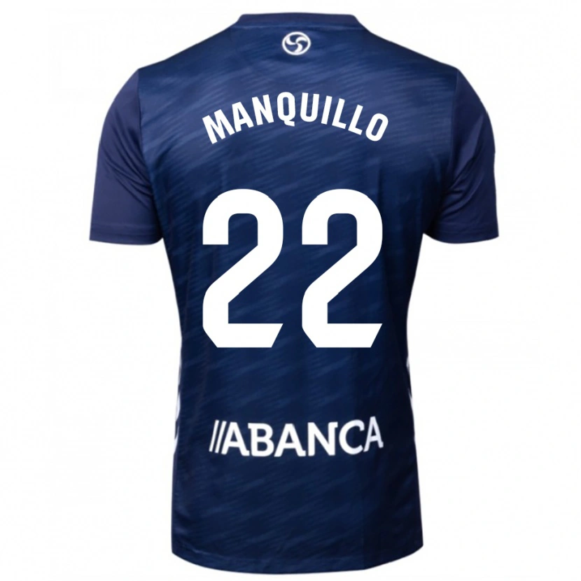 Danxen Niño Camiseta Javier Manquillo #22 Azul Marino Blanco 2ª Equipación 2025/26 La Camisa