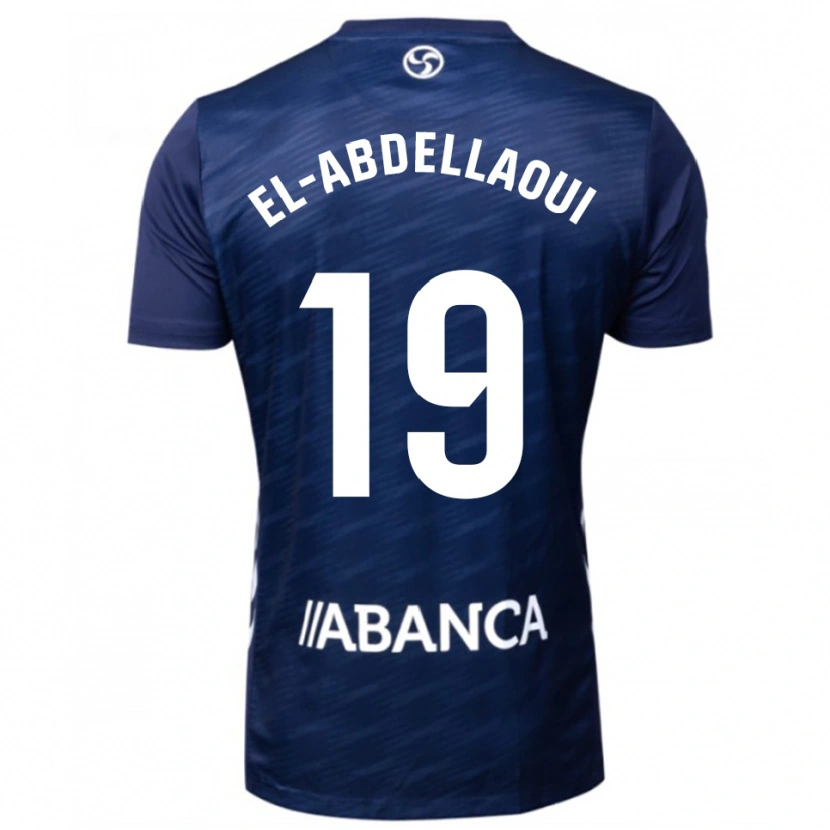 Danxen Niño Camiseta Jones El-Abdellaoui #19 Azul Marino Blanco 2ª Equipación 2025/26 La Camisa