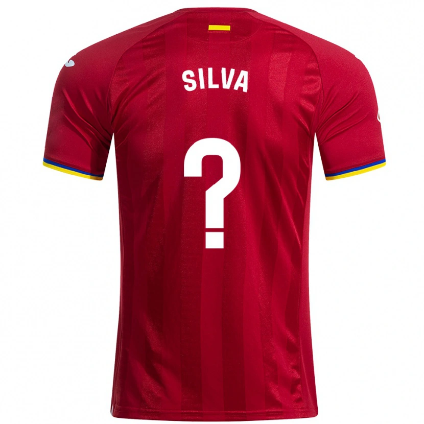 Danxen Niño Camiseta Jonathan Silva #0 Rojo Amarillo Azul 2ª Equipación 2025/26 La Camisa