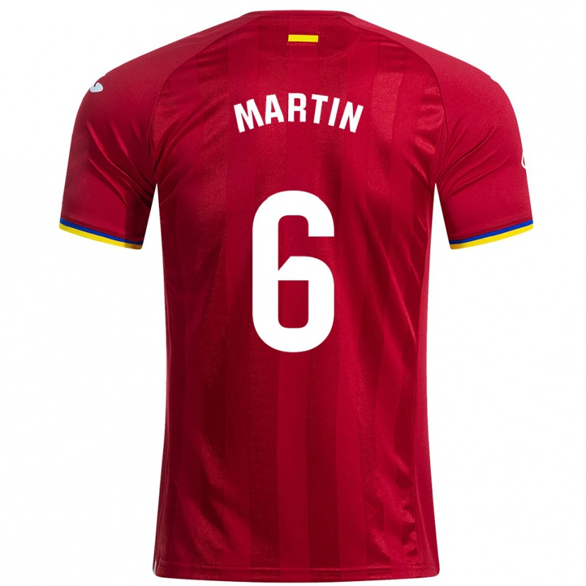 Danxen Niño Camiseta Mario Martín #6 Rojo Amarillo Azul 2ª Equipación 2025/26 La Camisa