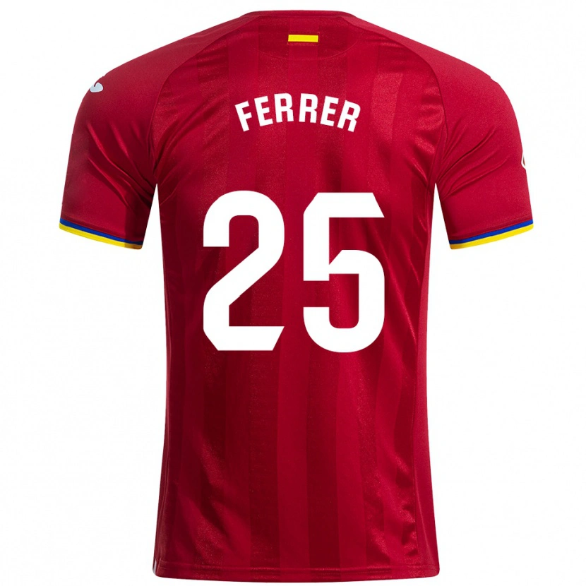 Danxen Niño Camiseta Diego Ferrer #25 Rojo Amarillo Azul 2ª Equipación 2025/26 La Camisa