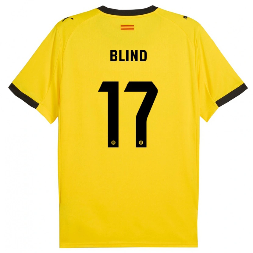 Danxen Niño Camiseta Daley Blind #17 Amarillo Negro 2ª Equipación 2025/26 La Camisa