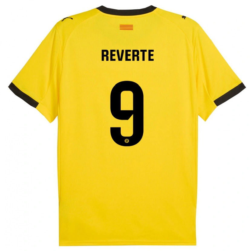 Danxen Niño Camiseta Unai Reverte #9 Amarillo Negro 2ª Equipación 2025/26 La Camisa