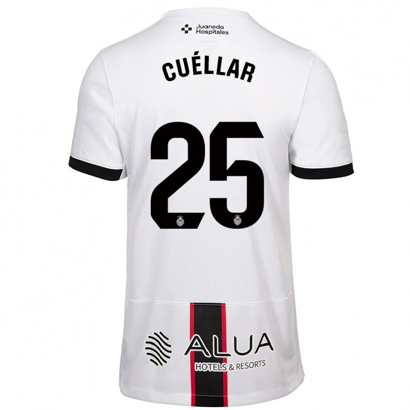 Danxen Niño Camiseta Iván Cuéllar #25 Blanco Negro 2ª Equipación 2025/26 La Camisa