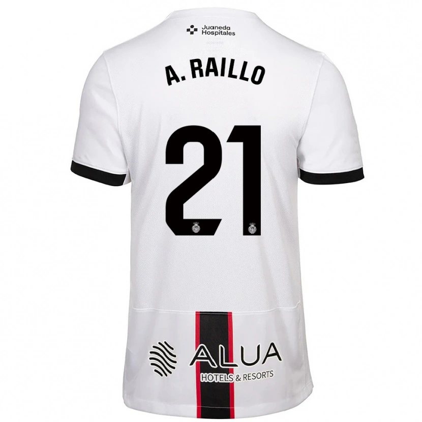 Danxen Niño Camiseta Antonio Raíllo #21 Blanco Negro 2ª Equipación 2025/26 La Camisa