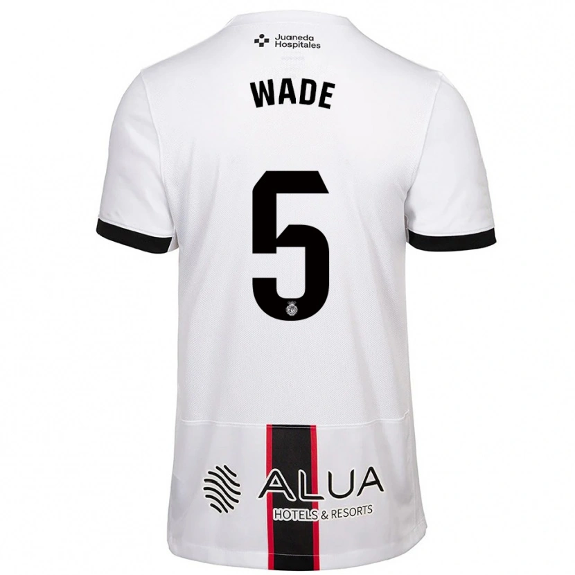Danxen Niño Camiseta Sebas Wade #5 Blanco Negro 2ª Equipación 2025/26 La Camisa