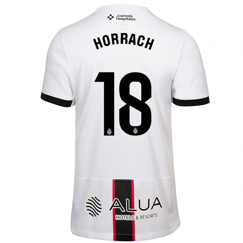 Danxen Niño Camiseta Barto Horrach #18 Blanco Negro 2ª Equipación 2025/26 La Camisa