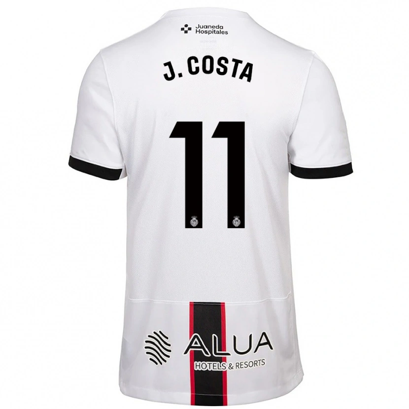 Danxen Niño Camiseta Jaume Costa #11 Blanco Negro 2ª Equipación 2025/26 La Camisa