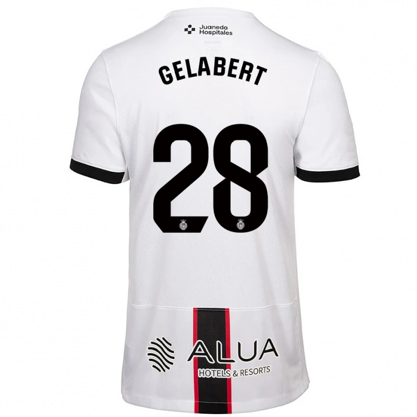 Danxen Niño Camiseta Miquel Gelabert #28 Blanco Negro 2ª Equipación 2025/26 La Camisa