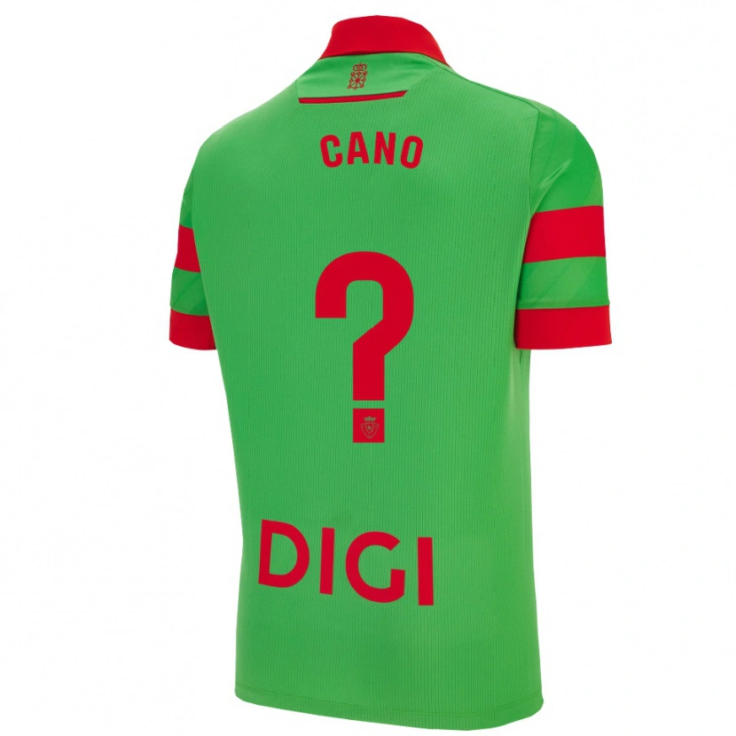 Danxen Niño Camiseta Javi Caño #0 Verde Rojo 2ª Equipación 2025/26 La Camisa