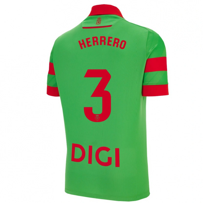 Danxen Niño Camiseta Toni Herrero #3 Verde Rojo 2ª Equipación 2025/26 La Camisa