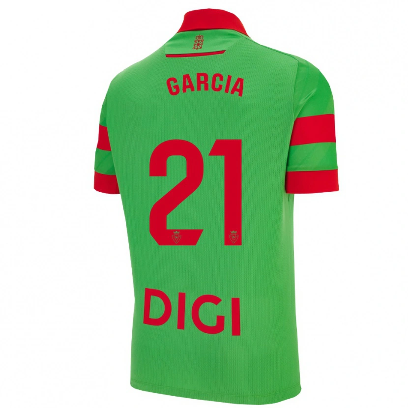 Danxen Niño Camiseta Jon García #21 Verde Rojo 2ª Equipación 2025/26 La Camisa