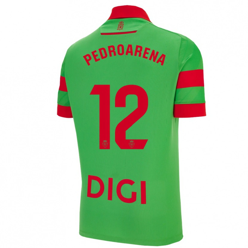 Danxen Niño Camiseta Martin Pedroarena #12 Verde Rojo 2ª Equipación 2025/26 La Camisa