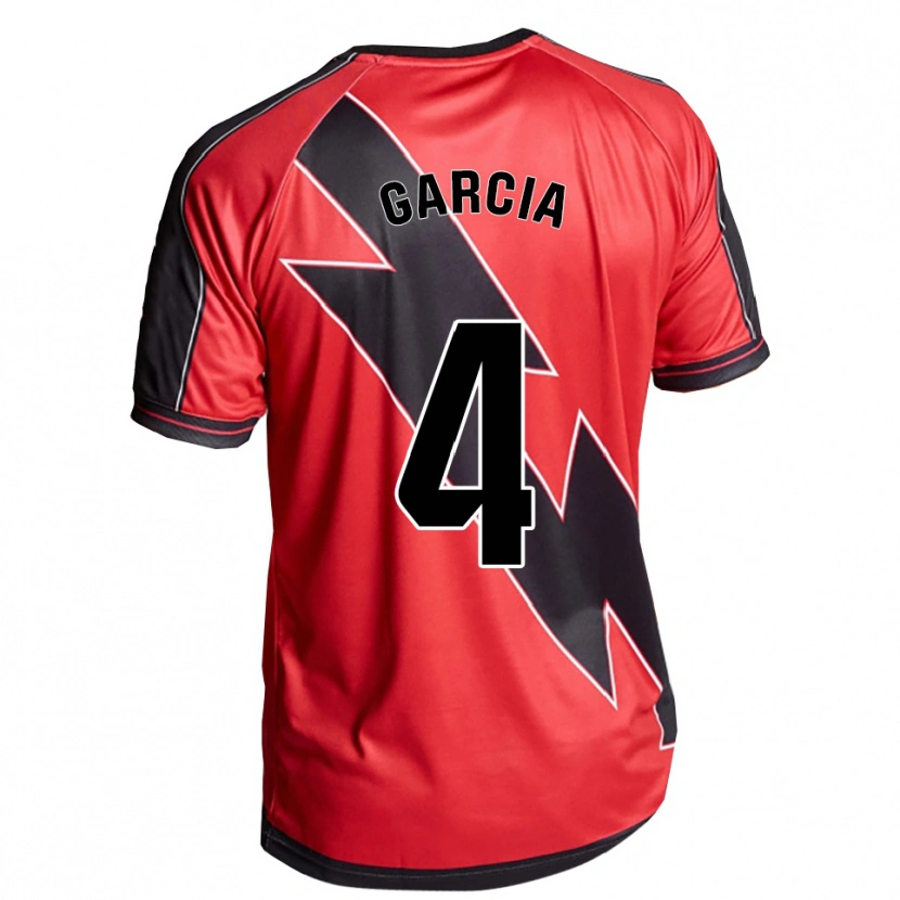 Danxen Niño Camiseta Pilar García #4 Rojo Negro 2ª Equipación 2025/26 La Camisa