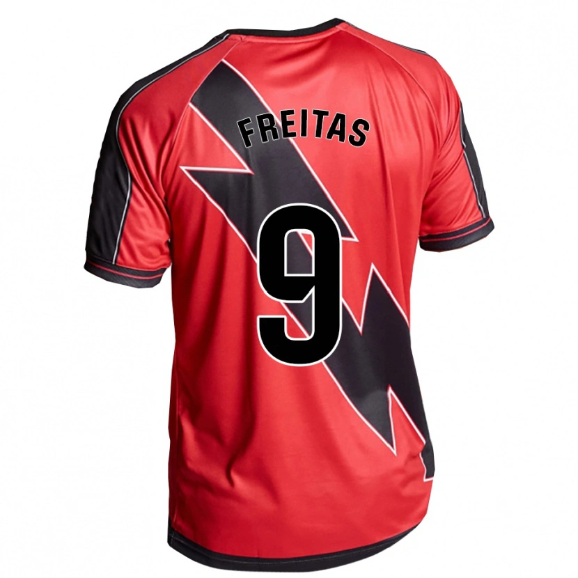 Danxen Niño Camiseta Isadora Freitas #9 Rojo Negro 2ª Equipación 2025/26 La Camisa