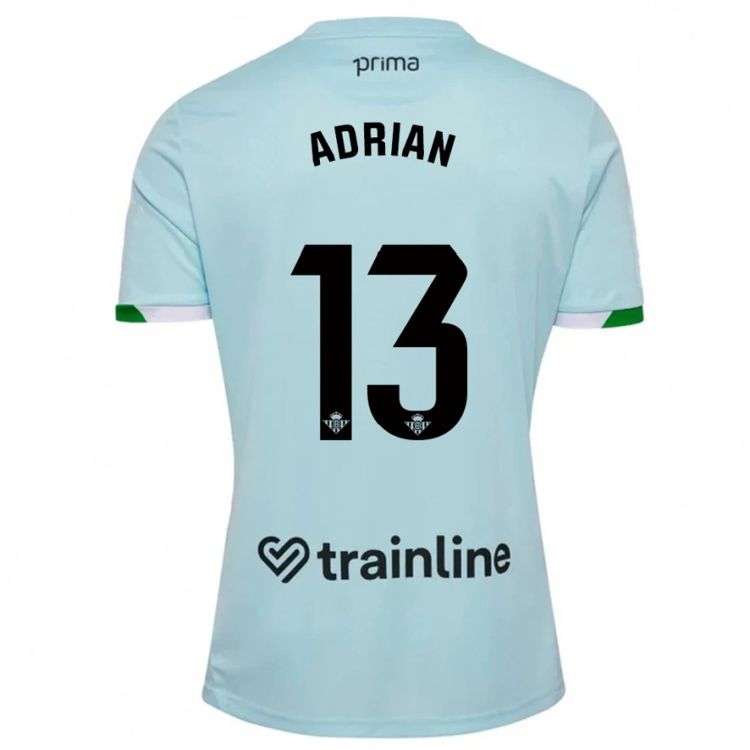 Danxen Niño Camiseta Adrián #13 Celeste Verde 2ª Equipación 2025/26 La Camisa