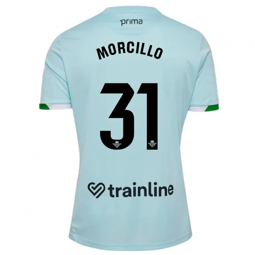 Danxen Niño Camiseta Ana Morcillo #31 Celeste Verde 2ª Equipación 2025/26 La Camisa