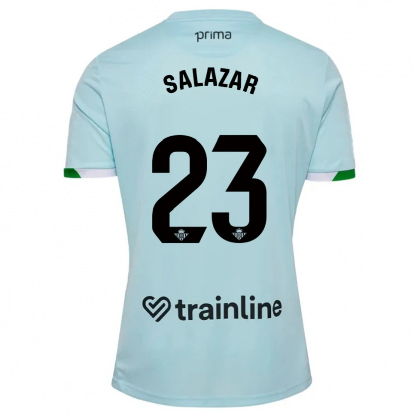 Danxen Niño Camiseta Noelia Salazar #23 Celeste Verde 2ª Equipación 2025/26 La Camisa