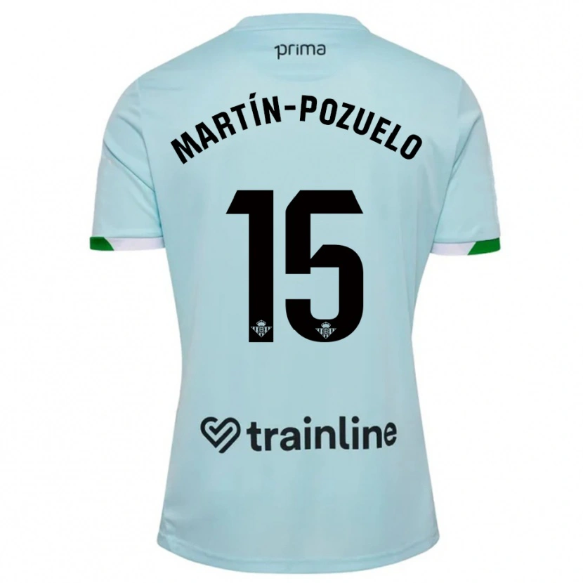 Danxen Niño Camiseta Esther Martín-Pozuelo #15 Celeste Verde 2ª Equipación 2025/26 La Camisa