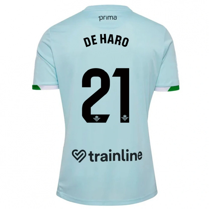 Danxen Niño Camiseta Alberto De Haro #21 Celeste Verde 2ª Equipación 2025/26 La Camisa