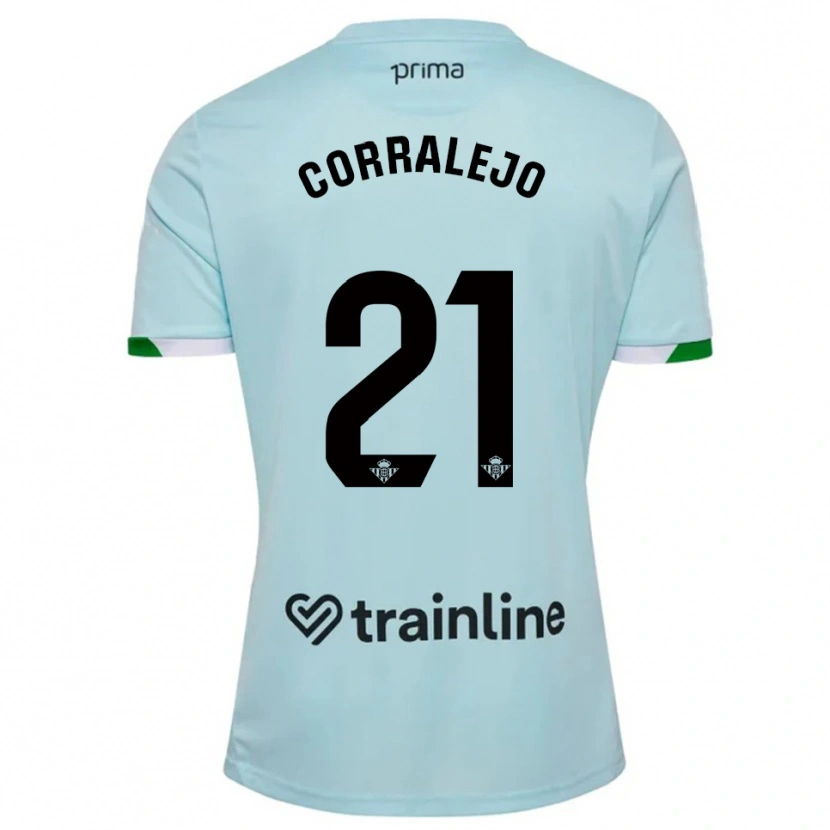 Danxen Niño Camiseta Iván Corralejo #21 Celeste Verde 2ª Equipación 2025/26 La Camisa
