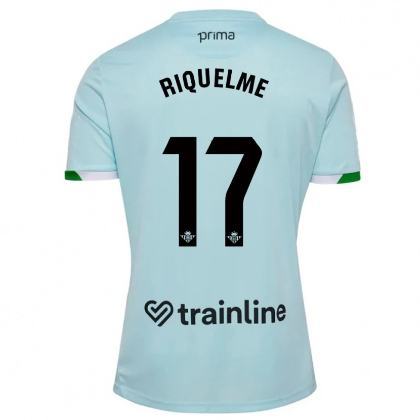 Danxen Niño Camiseta Rodrigo Riquelme #17 Celeste Verde 2ª Equipación 2025/26 La Camisa