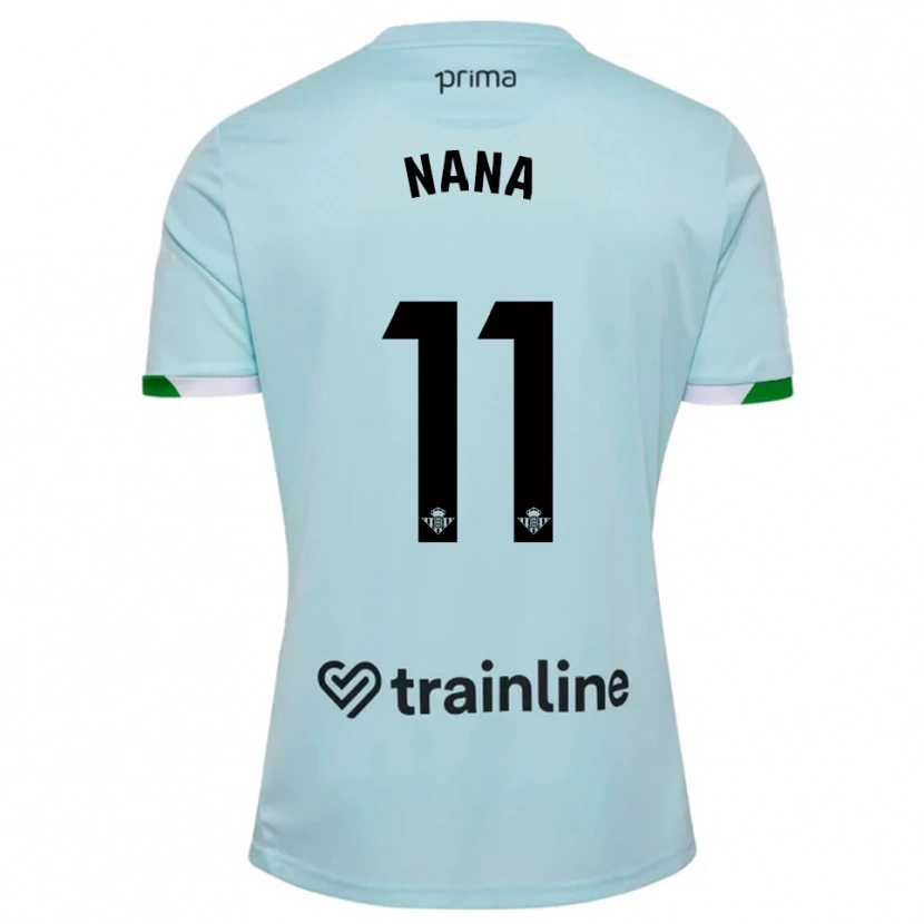 Danxen Niño Camiseta Nuria Ligero Fernández #11 Celeste Verde 2ª Equipación 2025/26 La Camisa