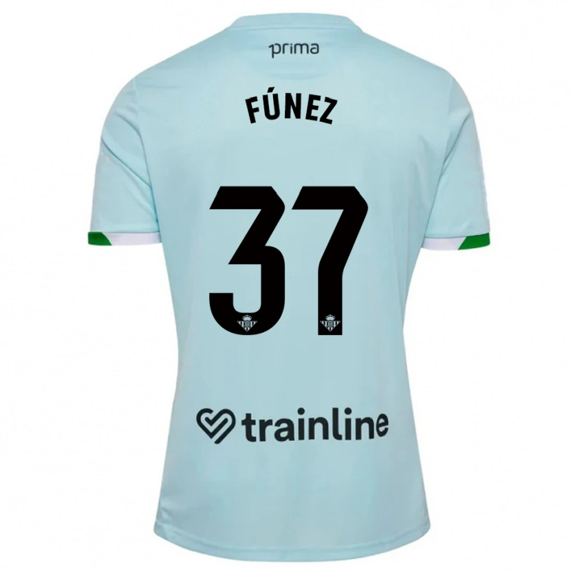 Danxen Niño Camiseta Rica Fúnez #37 Celeste Verde 2ª Equipación 2025/26 La Camisa