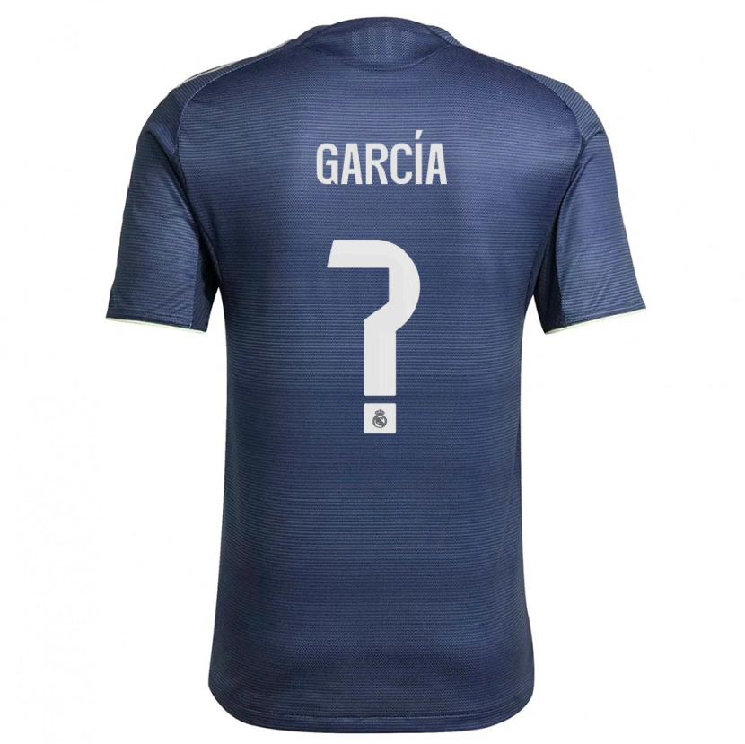 Danxen Niño Camiseta Andrés García #0 Azul Marino Plata 2ª Equipación 2025/26 La Camisa