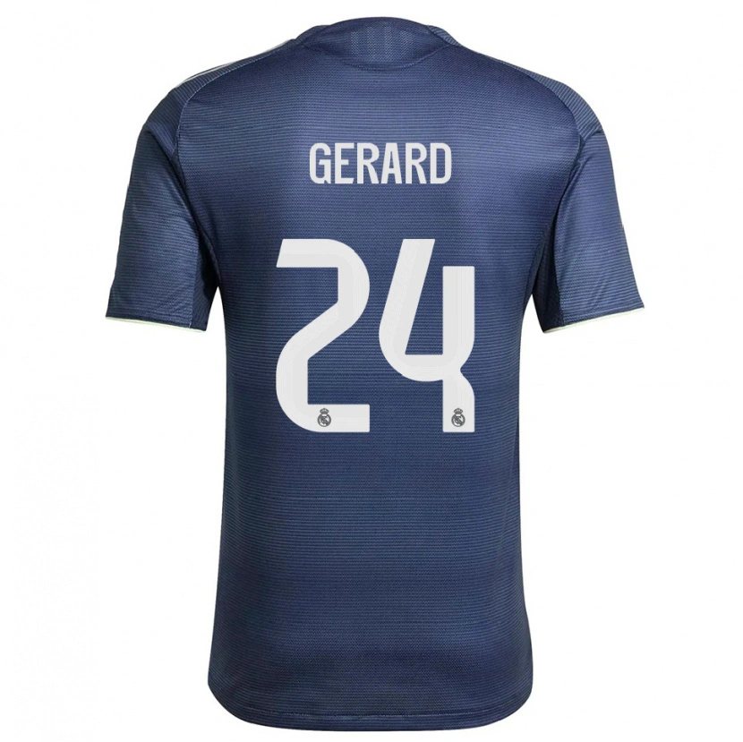 Danxen Niño Camiseta Meline Gerard #24 Azul Marino Plata 2ª Equipación 2025/26 La Camisa