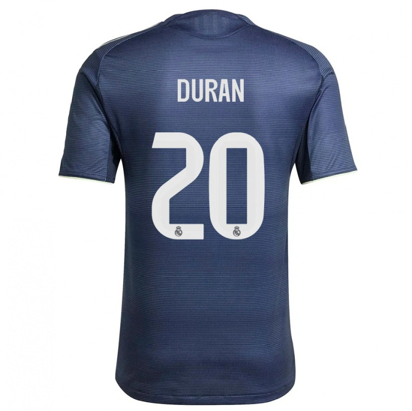 Danxen Niño Camiseta Pol Duran #20 Azul Marino Plata 2ª Equipación 2025/26 La Camisa