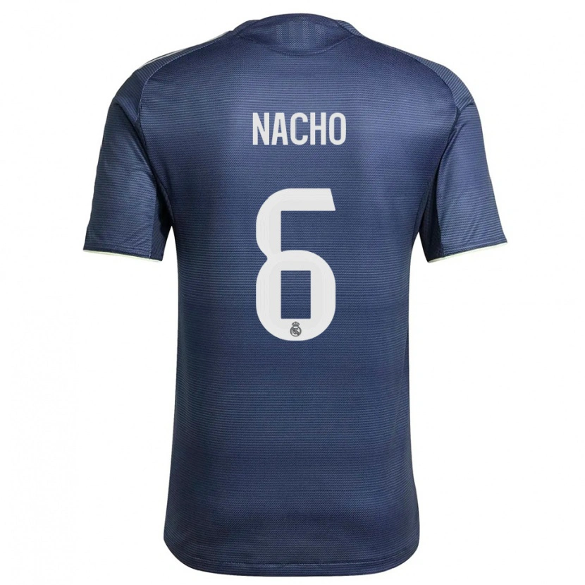 Danxen Niño Camiseta Nacho Fernandez #6 Azul Marino Plata 2ª Equipación 2025/26 La Camisa