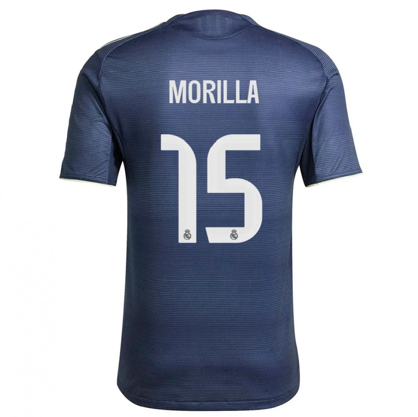 Danxen Niño Camiseta Jairo Morilla #15 Azul Marino Plata 2ª Equipación 2025/26 La Camisa
