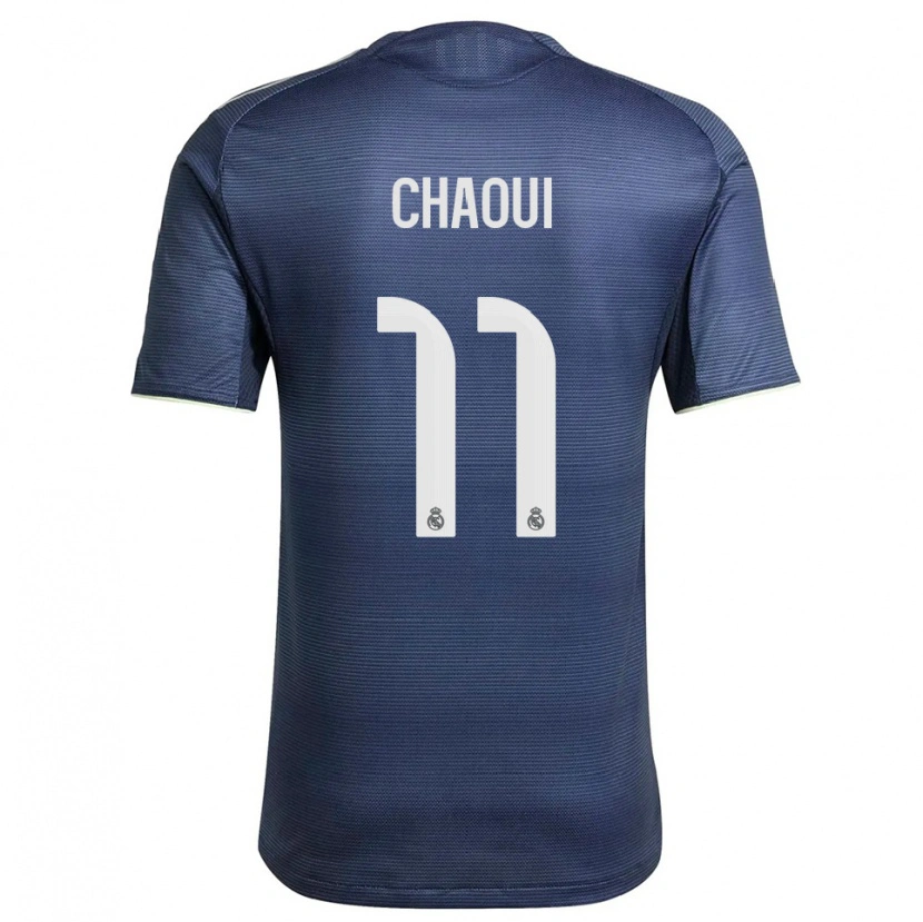 Danxen Niño Camiseta Omar Chaoui #11 Azul Marino Plata 2ª Equipación 2025/26 La Camisa