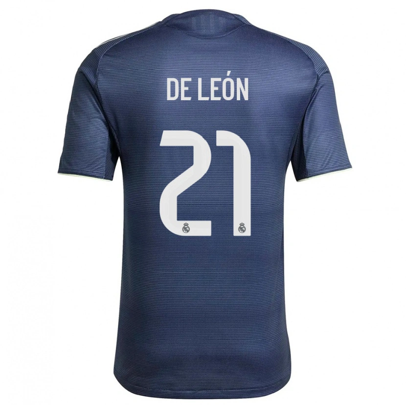 Danxen Niño Camiseta Jeremy De León #21 Azul Marino Plata 2ª Equipación 2025/26 La Camisa