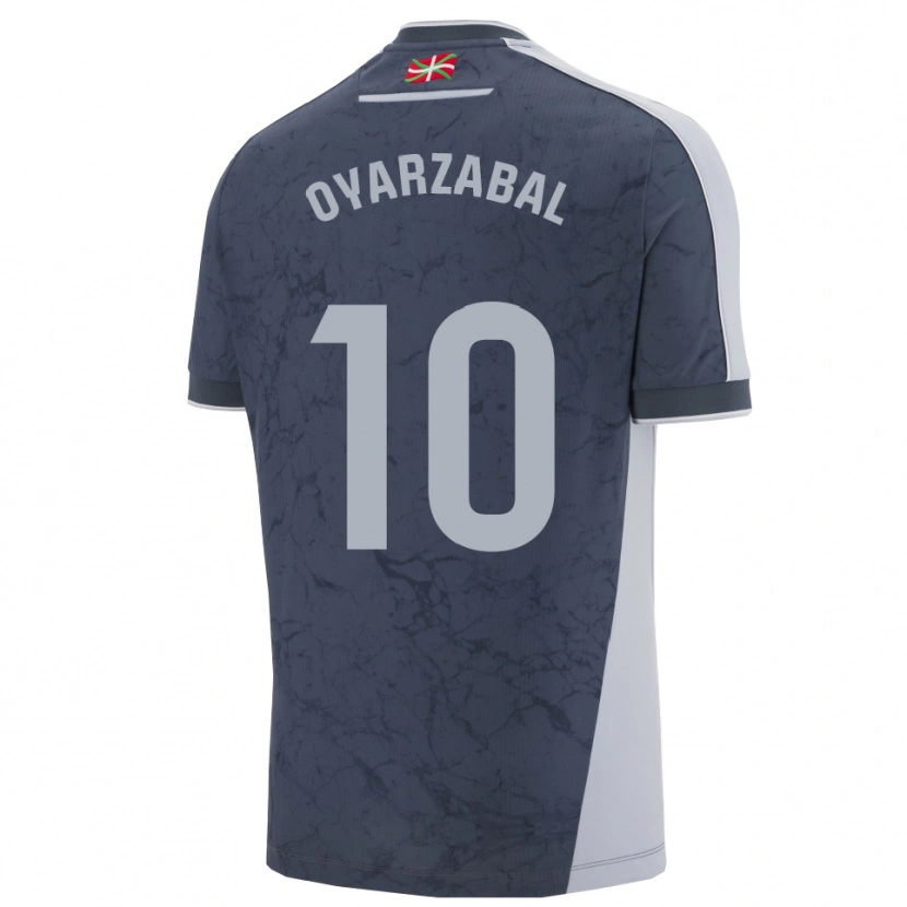 Danxen Niño Camiseta Mikel Oyarzabal #10 Azul Oscuro Blanco 2ª Equipación 2025/26 La Camisa