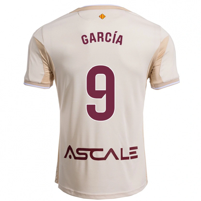 Danxen Niño Camiseta Albert García #9 Blanquecino Burdeos 2ª Equipación 2025/26 La Camisa