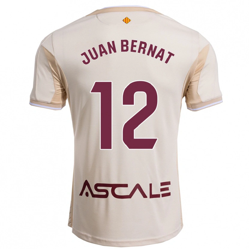Danxen Niño Camiseta Juan Bernat #12 Blanquecino Burdeos 2ª Equipación 2025/26 La Camisa