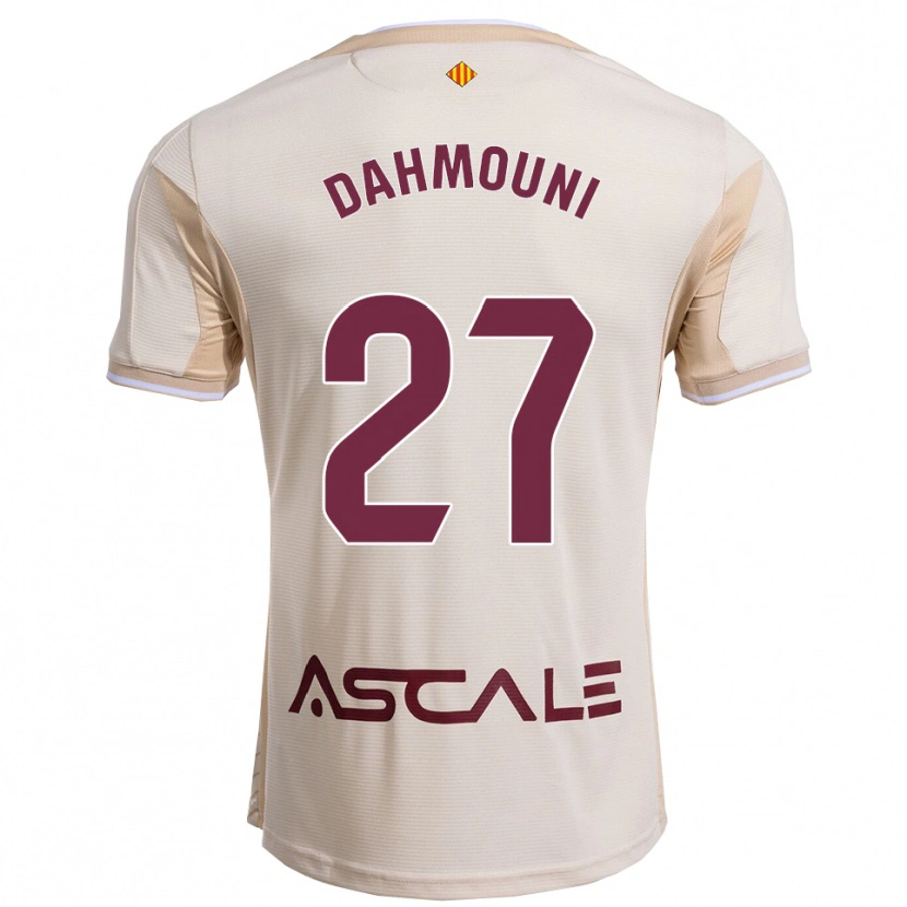 Danxen Niño Camiseta Moha Dahmouni #27 Blanquecino Burdeos 2ª Equipación 2025/26 La Camisa