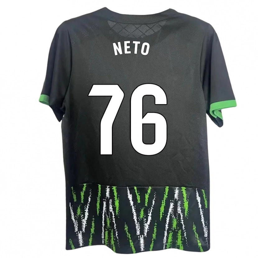 Danxen Niño Camiseta Martim Neto #76 Negro Verde 2ª Equipación 2025/26 La Camisa