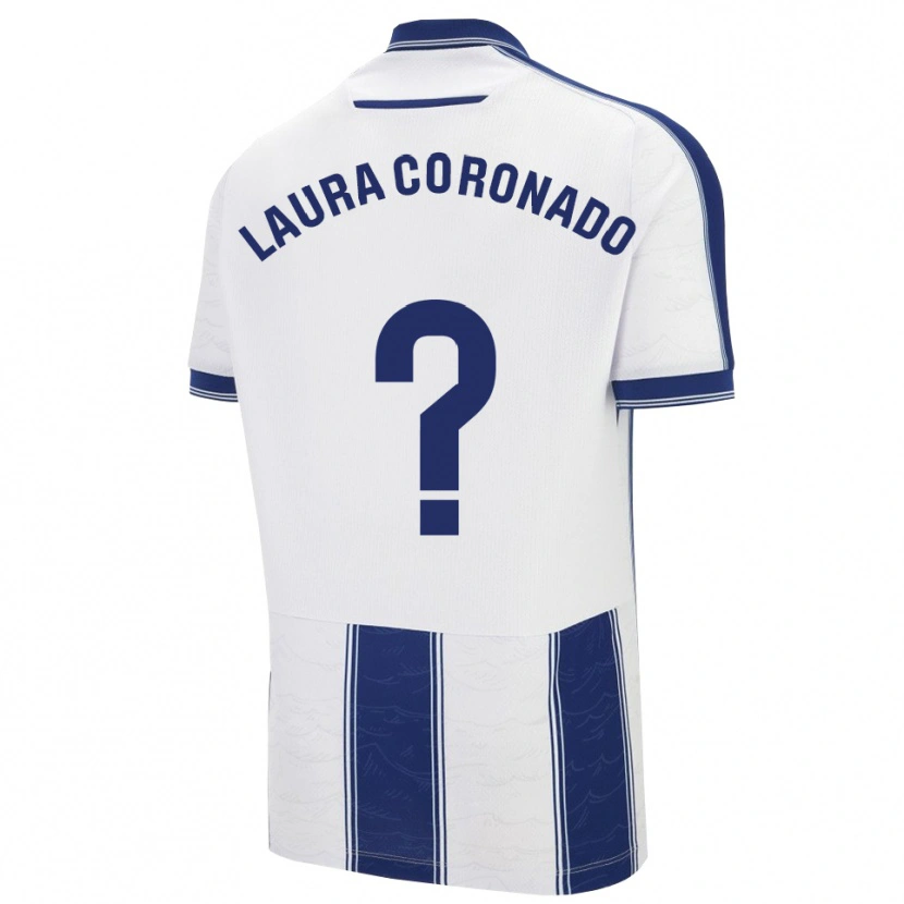 Danxen Niño Camiseta Laura Coronado Vilchez #0 Azul Marino Blanco 2ª Equipación 2025/26 La Camisa