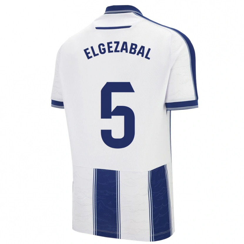 Danxen Niño Camiseta Unai Elgezabal #5 Azul Marino Blanco 2ª Equipación 2025/26 La Camisa