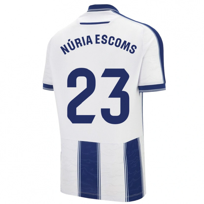 Danxen Niño Camiseta Núria Escoms #23 Azul Marino Blanco 2ª Equipación 2025/26 La Camisa