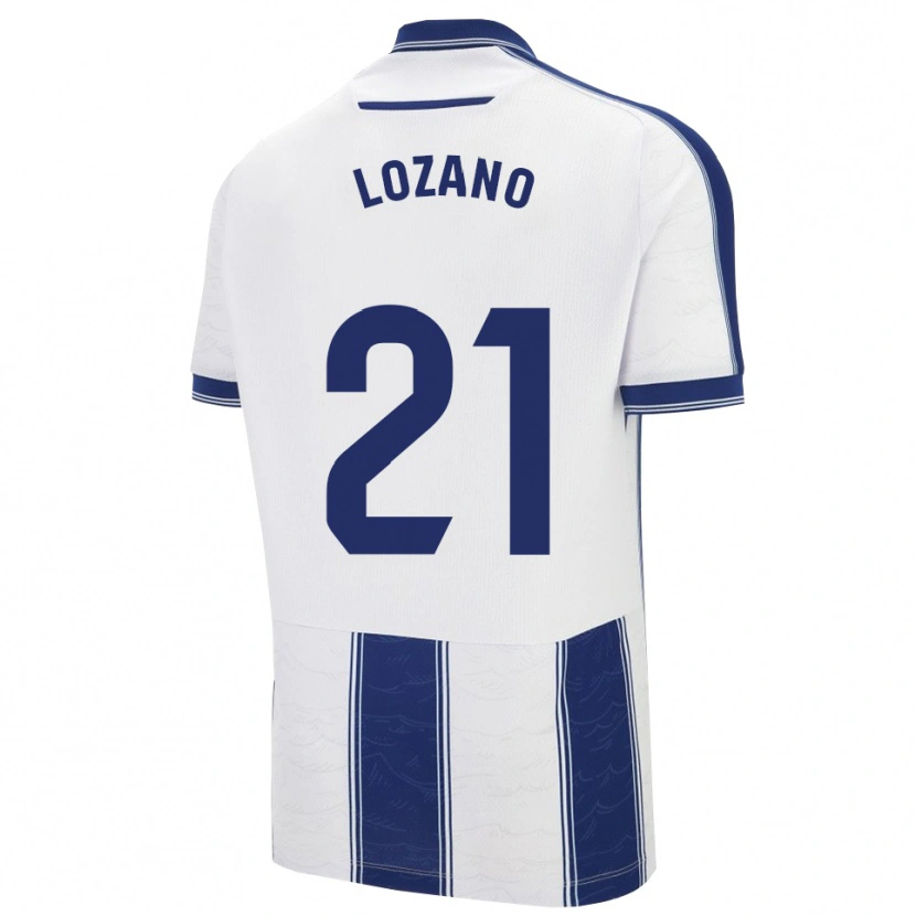 Danxen Niño Camiseta Sergio Lozano #21 Azul Marino Blanco 2ª Equipación 2025/26 La Camisa